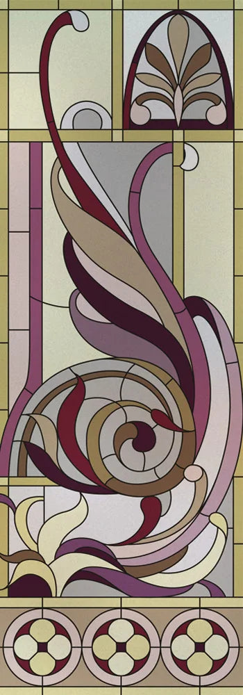 Custom Size Stained Glass Window Film Frosted Privacy Static Cling Geometric Pattern Stickers Shower Kitchen Office Home Decor