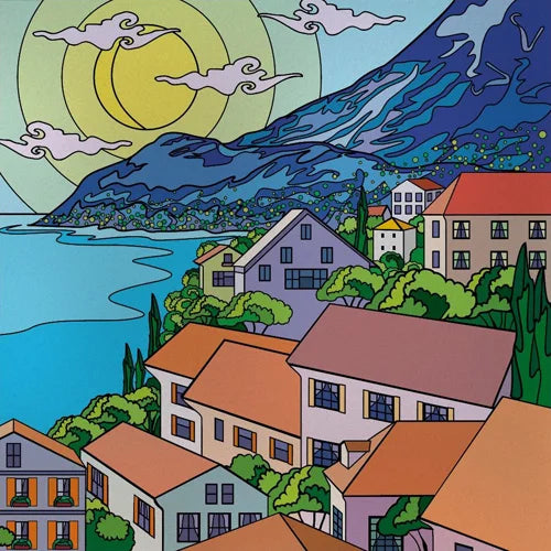 Custom Size Stained Glass Films,Privacy Static Cling,Print Castle, Sailboat, House Door Sticker,Office, Home Decor