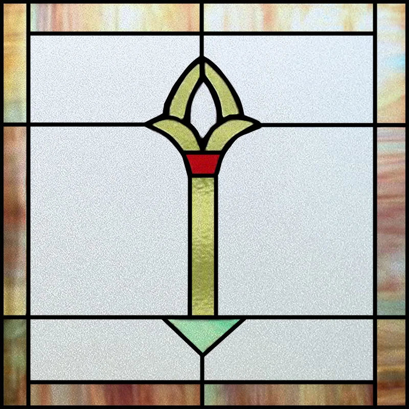 Custom Size Window Film, Stained Glass Sticker, Western Style, Privacy Frosted, Static Cling, Door, Office Home Decal