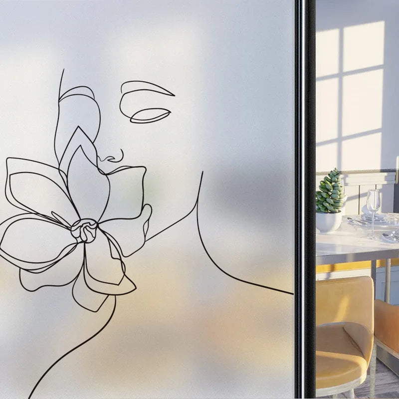 Custom Size Window Glass Films Window Film Static Cling Art Pictures Beauty Women Nude Girl Shower Nordic Obscure Stickers