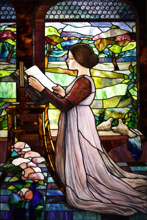 Custom Size Glass Window Film Static Cling Frosted Stained Glass Films For Wardrobe Bathroom Kitchen Door Sticker Castle Woman