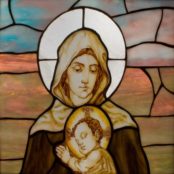 Custom Frosted Stained Glass Window Film,PVC Static Cling Films,Virgin Mary, Jesus Church Decor, Foil Stickers