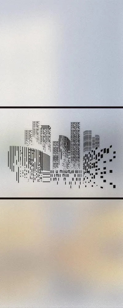 Custom Size Stained Glass Window Film,Frosted Privacy, Static Cling, Door Sticker,Kitchen and Bathroom, Tree Home Decor