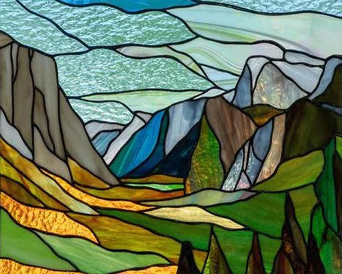 Glass Films Window Sticker Static Cling Frosted Home Decor Private Tint-Film For Door Window Cabinet Wardrobe Village Mountain