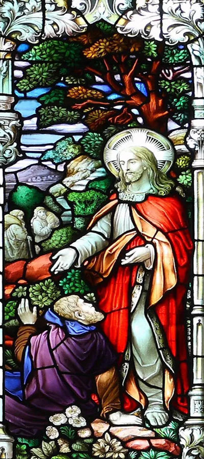 Custom size Window Stained Glass film Door sticker Christian Pictures Wall Stickers Glass decor church Jesus Poster