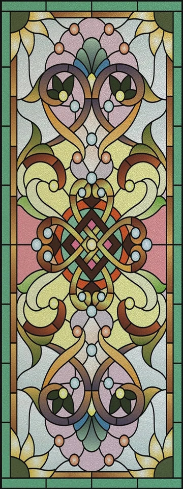 Custom Stained Glass Window Films,Frosted sticker,Privacy Static Cling Church Style For Bathroom Sliding door Home Office