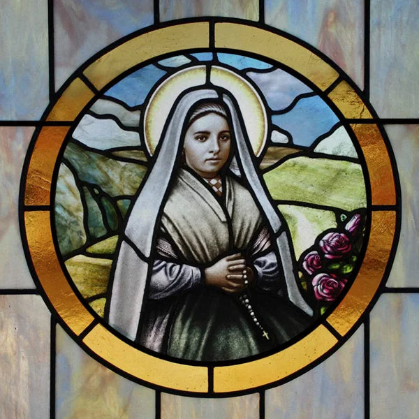 Custom Frosted Stained Glass Window Film,PVC Static Cling Films,Patron Saint of Catholic Church Decor, Foil Stickers