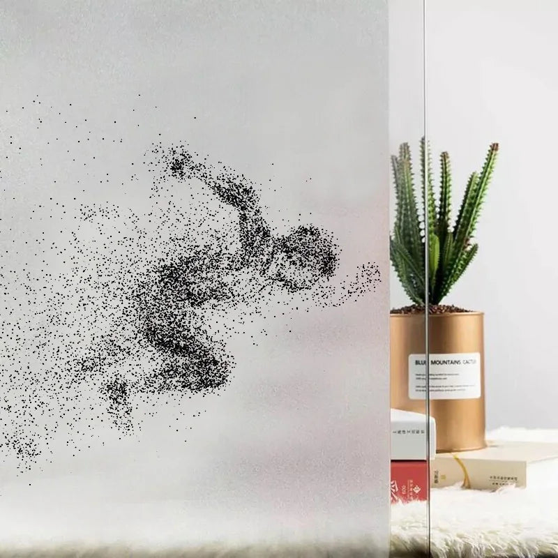 Custom Size Window Glass Films Window Film Static Cling Art Pictures Race Skiers Cyclists Shower Frosted Office Home Decor