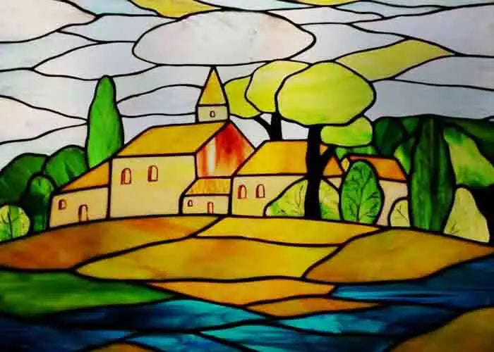 Glass Films Window Sticker Static Cling Frosted Home Decor Private Tint-Film For Door Window Cabinet Wardrobe Landscape Sea