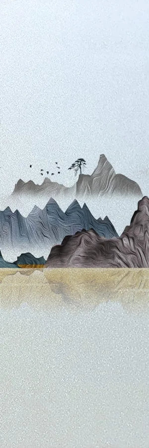 Custom Size Window Glass Films Window Film Static Cling Frosted Tree Mountain Posters For Bathroom Door Kitchen Office Home