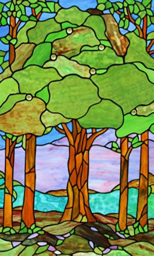 Custom size Glass Films,Stained Glass Stickers Static Cling,Frosted Privacy Print Flower,Tree,Rivers For Window Door Home Decor