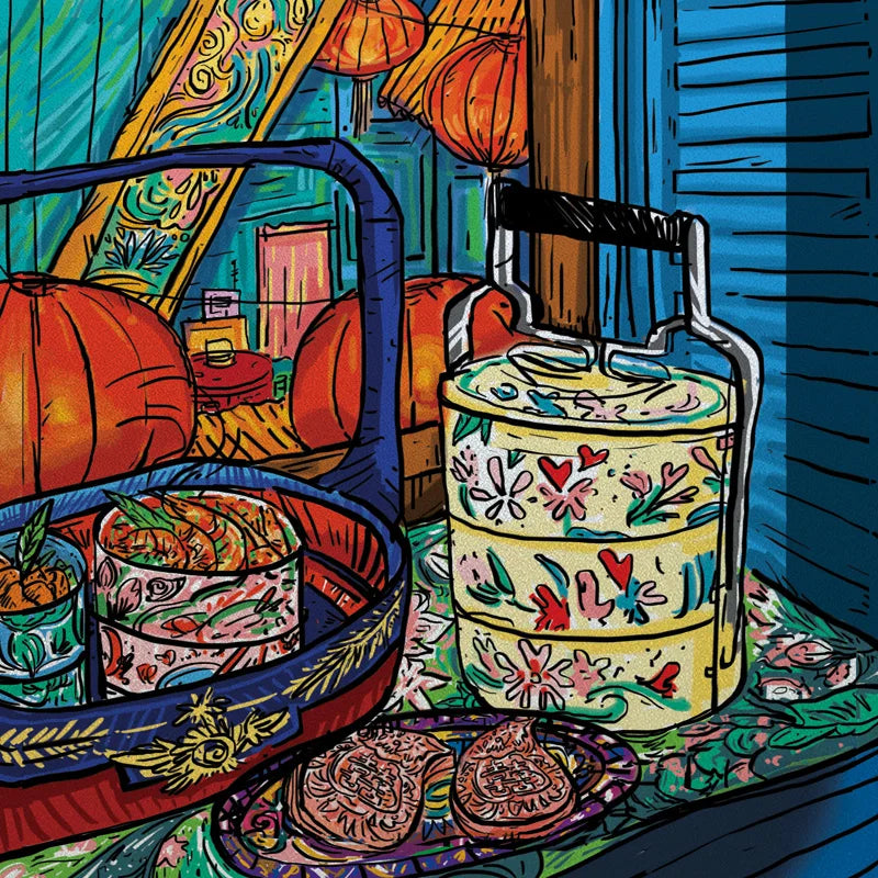 Custom size Glass Films Stained Glass Stickers Static Cling Frosted Privacy PVC Print Natural Village For Window Door Home Decor