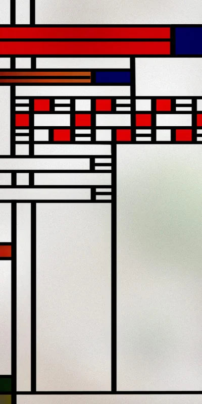 Custom Size Stained Glass Window Film,Frosted Privacy, Static Cling,Retro Prairie Style Stickers,Kitchen Bathroom Door, Home