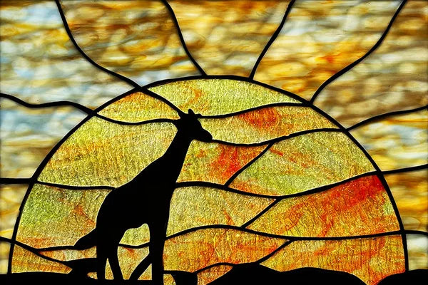 Custom Size Stained Glass Window Film, Transom Frosted Glass Sticker, Kitchen Room Door, Bathroom, Home Decor