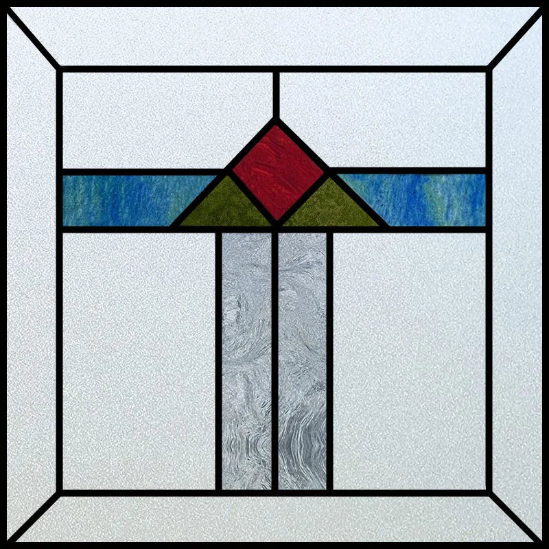 Custom Size Window Film, Stained Glass Sticker, Western Style, Privacy Frosted, Static Cling, Door, Office Home Decal