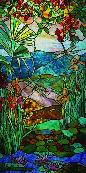 Frosted Stained Glass Window Film, Church Static Cling,Door Sticker,Print SunFlower,Tree,Fruit,Birds,Home Decor, Customized