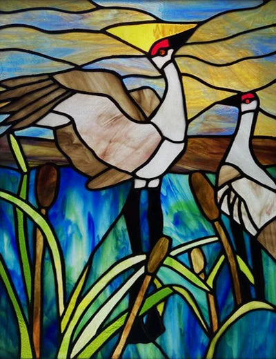 Custom Size Window Stained Glass Films,Bird,Peacock, Static Cling Stickers For Bathroom Bedroom Door Office Home Decor