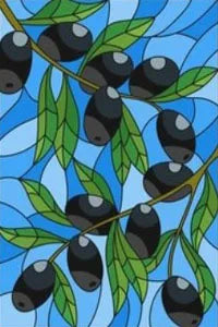 Custom Size Stained Glass Window Film Fruit Pattern Grape Mango Watermelon For Rectangular Shape Glass Office Door Home Decor