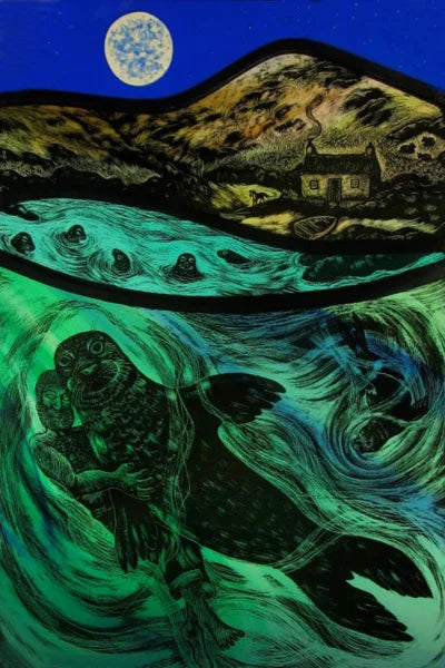 Custom Size Stained Glass Window Film Animal Pattern Rabbit Crow  Bird Fox For Rectangular Shape Glass Office Home Decor