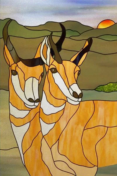 Window Film Stained Glass Stickers Static Cling,Frosted Privacy Custom size,Print Cat,Tiger,Deer,Bear For Window Door Home Dec