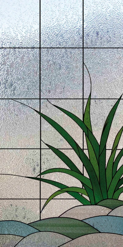 Custom Size Stained Glass Window Film Frosted Privacy Static Cling Retro Prairie Style Stickers Shower Kitchen Home Decor Flower