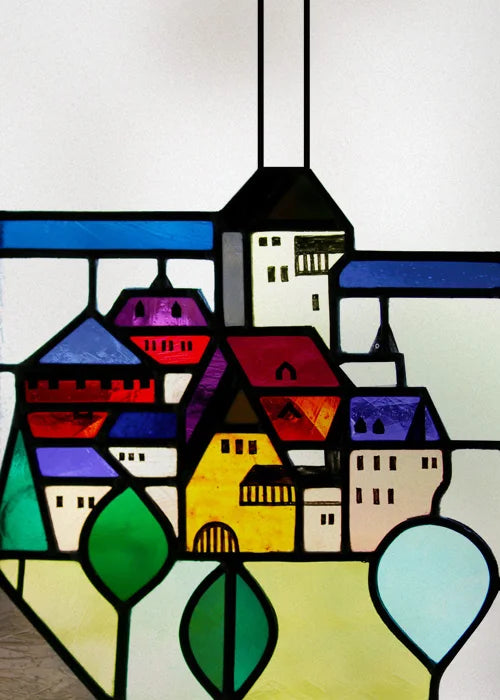 Stained Glass Window Film, Frosted Glass Sticker, Forest，Custom Size, Animals, Plants, Kids Room Door, Poster, Home Decor