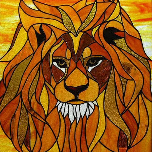 Custom Size Stained Glass Window Film Frosted Films, Animal Dog Cat Tiger Birds Static Cling,Window Covering for Home Office