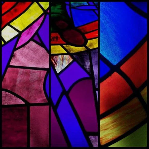 Stained Glass Window Film, Frosted Privacy Static Cling, Retro Stickers for Bathroom, Cabinet, Door, Home Decor, Skylight Covers