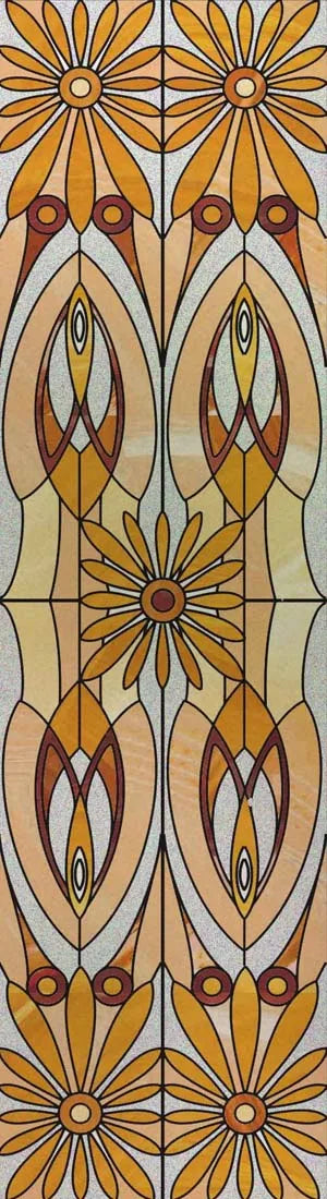 Customized Frosted Stained Glass Window Film, Church Static Cling,Privacy Retro Sticker, for Kitchen, Office, Home Decor