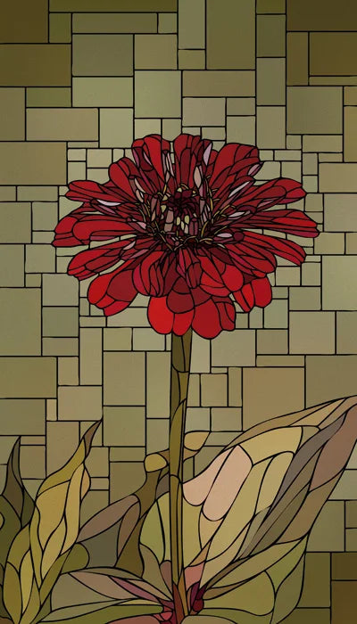 Frosted Stained Glass Window Film, Customized Art Deco Design, Flowers Static Cling Sticker,Home Decor Foil, Treatment