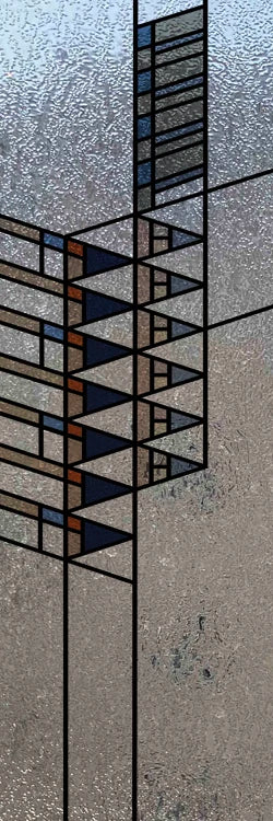 Custom Size Window Glass Films ,Privacy Window Stickers 3D Frosted Glass Film Prairie School Style Decorative Static Cling