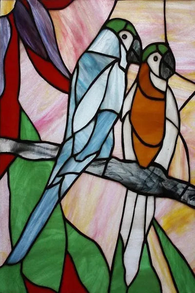 Window Film Stained Glass Stickers,Custom size Static Cling,Frosted Privacy Print Bird,Peacock,Heron,Owl,For Window Home Decor