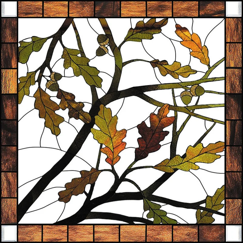 Stained Glass Window Film Frosted Glass Sticker,Custom made to fit any Window Size or Shape,Kitchen Bathroom Door Home Decor