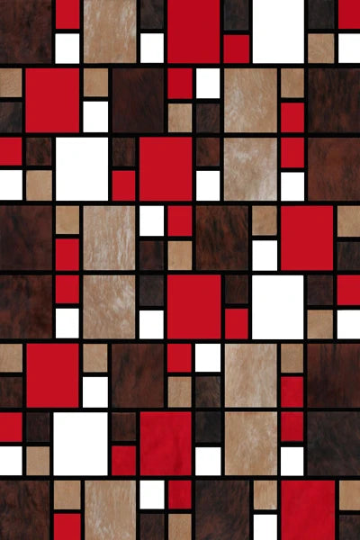 Frosted Stained Glass Window Film, Opaque  Privacy Static Cling , Home-Decor, Sun Catcher Rainbow Color, Window Covering