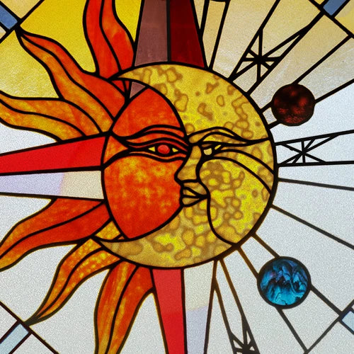 Window Film Frosted Stained Glass Films Static Cling Privacy Films Sun Moon Door Sticker Kitchen Bathroom Home Decor Customized
