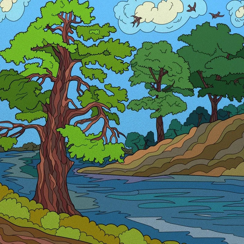 Stained Glass Window Film Frosted Glass Sticker Forest Customized Cartoon House Castle For Kids Room Door Home Decor