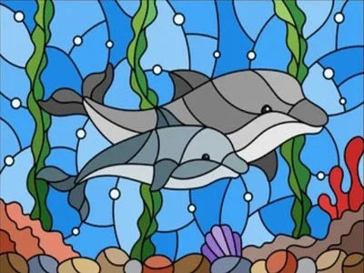 Custom Size Glass Window Film Static Cling Frosted Glass Films Stickers For Wardrobe Bathroom Kitchen Door Fish Dolphin Poster