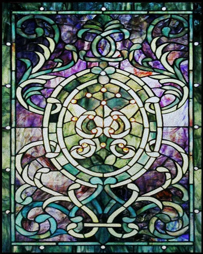 Customized Size Static Cling Frosted Stained Glass Window Films,Sun Catcher Print Photo for Bathroom Privacy Door Home Decor