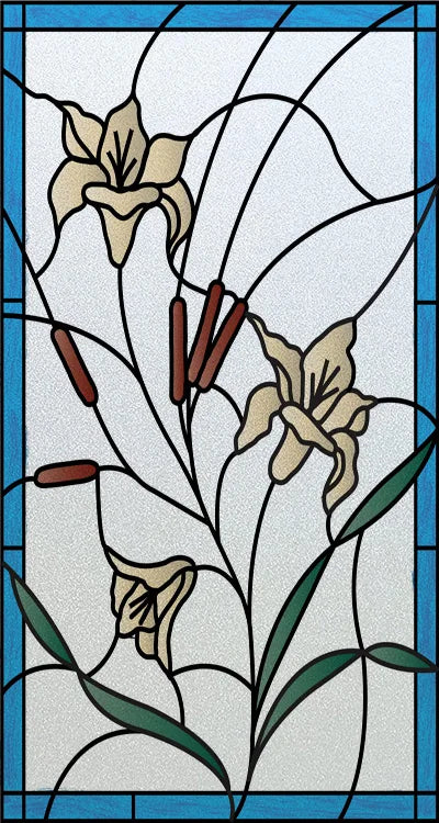 Window Film Stained Glass Stickers,Custom size Static Cling Rose,Flower Privacy Films Door Sticker Kitchen Office Home Decor