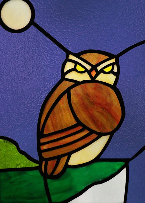 Stained Glass Window Film, Frosted Glass Sticker, Forest，Custom Size, Animals, Plants, Kids Room Door, Poster, Home Decor