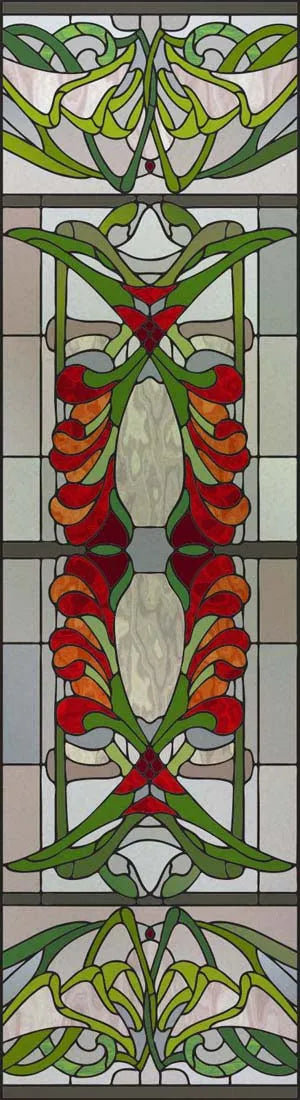 Customized Frosted Stained Glass Window Film, Church Static Cling,Privacy Retro Sticker, for Kitchen, Office, Home Decor