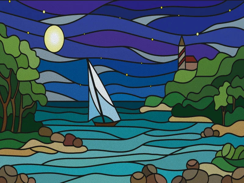 Stained Glass Window Film, Custom Size, Static Cling, Frosted,Flower, Bird, Tree Print for Transom, Glass, Home Decor