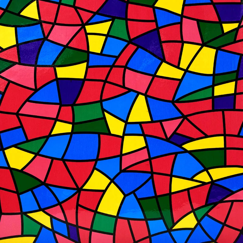 Custom Size Stained Glass Window Film Opaque Frosted Privacy Protection Removable Static Cling Home-Decor Mosaic Window Covering