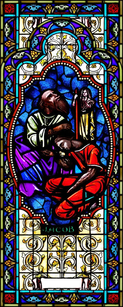 Religious Stained Glass Films,Frosted Window Sticker,Christ Gothic Styles Painting, Church Prayer Room, House of Worship Home