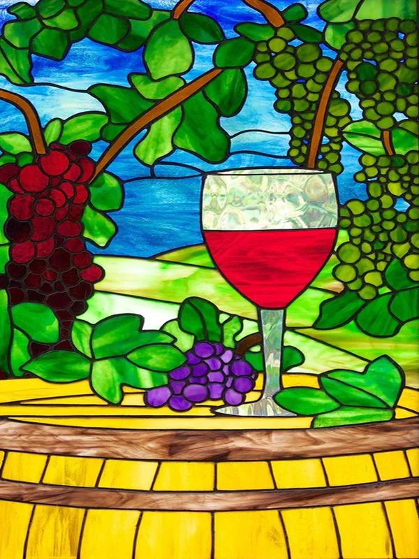 Window Film Frosted Stained Glass Films,Customized Privacy Static Cling,Retro Colorful Stickers For Shower Bathroom Skylight