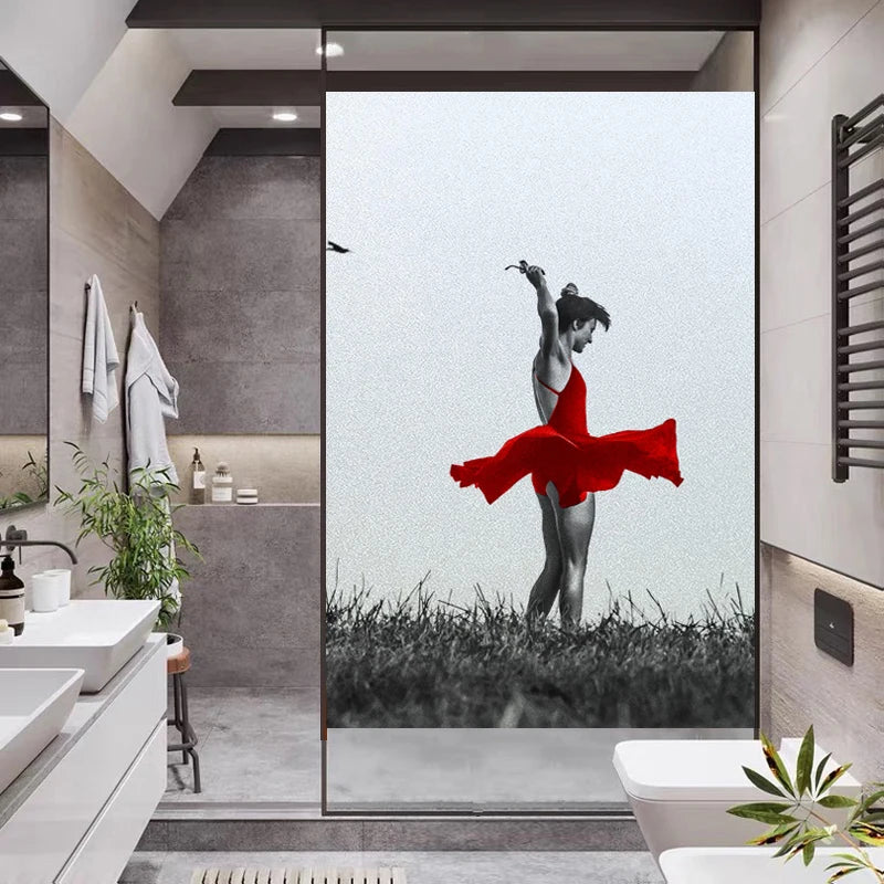 Custom Size Window Glass Films Window Film Static Cling Art Pictures Grass Dancer Shower Nordic Obscure Posters For Door Glass