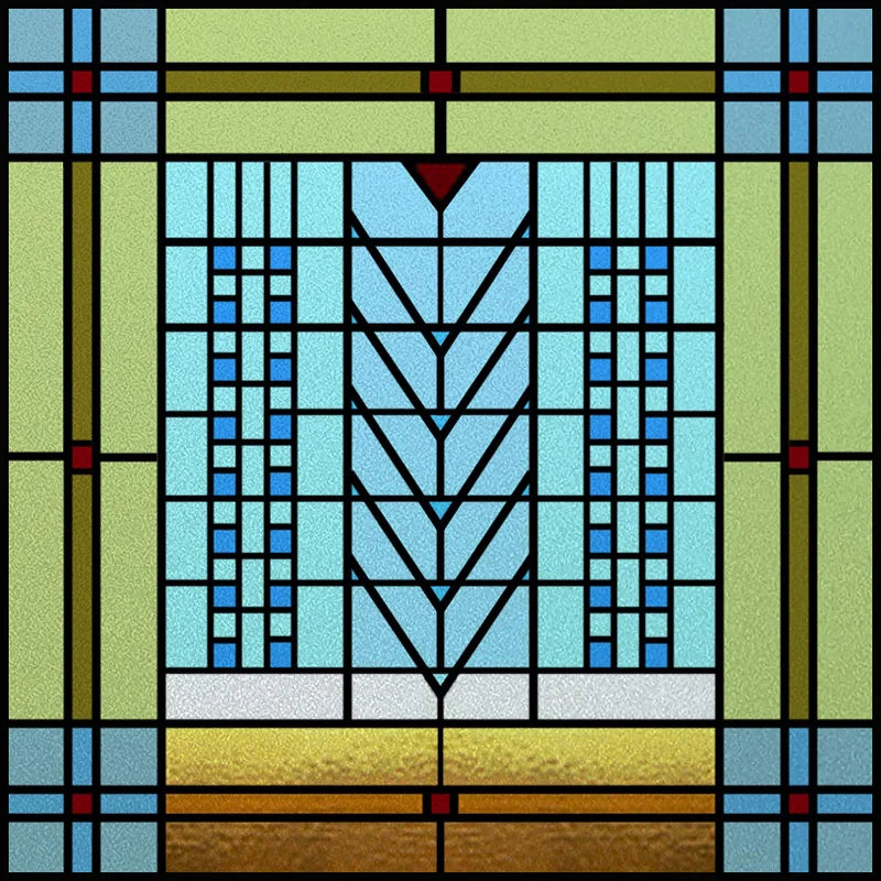 Custom Size Window Film, Stained Glass Sticker, Western Style, Privacy Frosted, Static Cling, Door, Office Home Decal