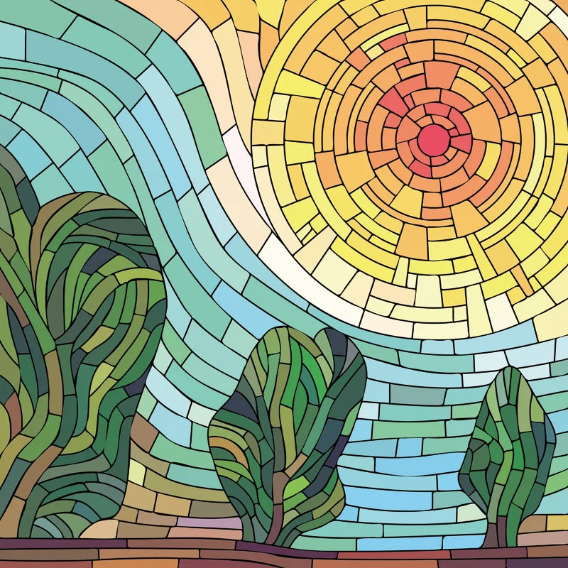 Frosted Stained Glass Window Film, Customized Scenery, Sun Starry Sky, Static Cling Sticker,Home Decor for Bathroom Kitchen