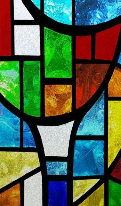 Window Film Frosted Stained Glass Films Customized, Frosted Stained Window Sticker Chuch Style Jesus/Christ Painting