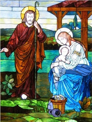 Jesus/Christ God/Virgin Mary Custom Size Window Film Glass Films Self-Adhesive Frosted Stained Stickers